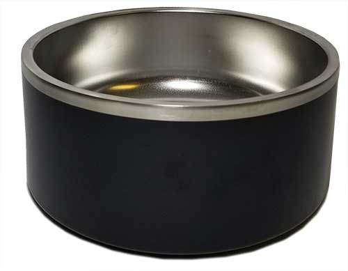 Black Dog Bowl 64 OZ Stainless Steel Insulated Dogs Water Bowls for Large  Medium Sized Dogs Big Pets Outdoor Non-Slip Weighted Food Bowls Gifts for